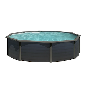 Piscinas de acero redondas imitación grafito