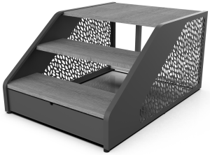 Poolex - Escaleras de Spa Gris