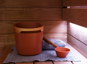 Set para Sauna Harvia HELMI Terracota