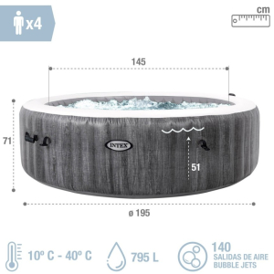 Spa hinchable 4 personas Greywood Deluxe