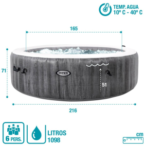 Spa hinchable 6 personas Greywood Deluxe