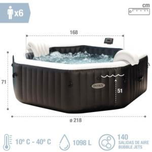 Pack spa hinchable Jet & Bubble Massage 7 accesorios