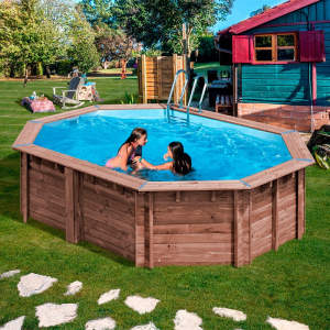 Piscina de madera Gre Sunbay Bambu ovalada 535x335 Sin Instalación