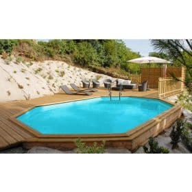 Piscina de madera Gre Sunbay Vermela ovalada 672x472 Sin Instalación