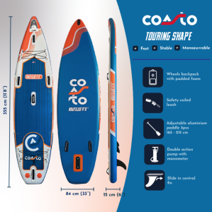 Paddle hinchable Coasto Nautilus 11'8