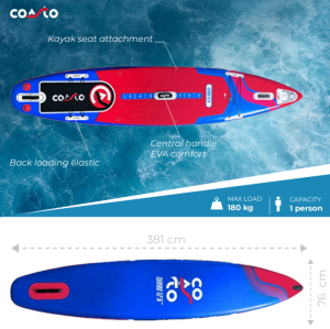 Paddle hinchable Coasto SUP Turbo 12'6