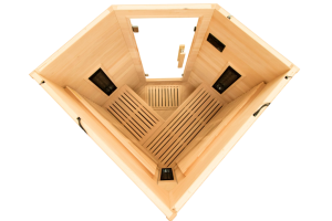 Sauna de infrarrojos Purewave Evo - 3 asientos en ángulo
