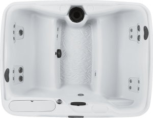 Jacuzzi Exterior Fantasy Spas Enamor Arctic White Charcoal