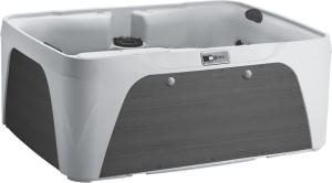 Jacuzzi Exterior Fantasy Spas Enamor Arctic White Charcoal