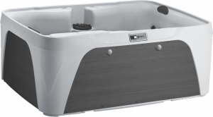 Jacuzzi Exterior Fantasy Spas Enamor Premier Arctic White Charcoal