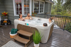 Jacuzzi Exterior Fantasy Spas Enamor Premier Sand Charcoal