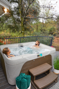 Jacuzzi Exterior Fantasy Spas Enamor Premier Taupe Charcoal