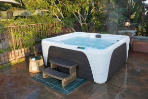 Jacuzzi Exterior Fantasy Spas Entice Premier Sand Brown