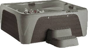 Jacuzzi Exterior Fantasy Spas Entice Premier Taupe Brown