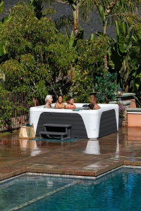 Jacuzzi Exterior Fantasy Spas Entice Premier Taupe Brown