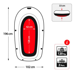 BARCA HINCHABLE INTEX EXPLORER PRO 200 - 196X102X33 CM