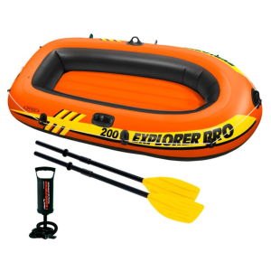 BARCA HINCHABLE EXPLORER PRO200 REMOS+HINCHADOR 196X102X33CM