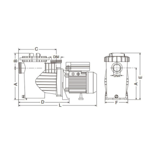 Bomba Saci Winner 3 CV 29 m3  /h Trifásica E/S 2’’/63mm