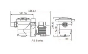 Poolstyle All Star AS050 - 1⁄2 CV 6,4 m3  /h - Monofásica