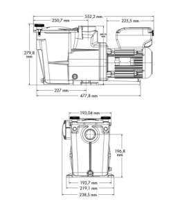 Hayward Superpump VSTD velocidad variable 1,5 CV - Caudal máximo 18 m3  /h