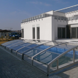 Cubiertas de Piscinas Albixon Casablanca Infinity A-KP carbon rails on the left side only