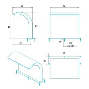 Cascada cortina para piscina residencial AstralPool A-500 - AISI-304