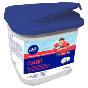 Cloro lento en pastillas de 250g Gre