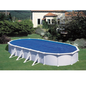 Cubierta isotérmica 400 micrones piscina acero Gre ovalada 495x295 cm