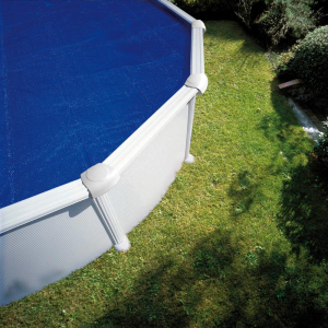Cubierta isotérmica para piscina Gre en forma de ocho - 500x340 cm