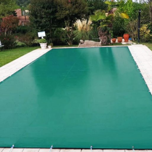 Cubierta de invierno para piscina verde/beige