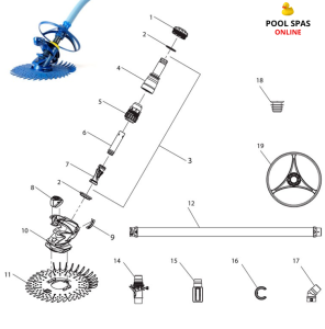 Válvula regulación automática caudal Zodiac T3 T5 MX8 Manta