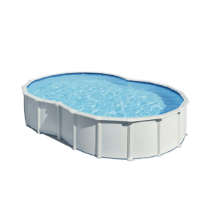 Gre Varadero 640 x 390 blanca - Piscina ovalada chapa blanca 