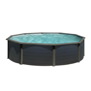 Gre Kea Ø460 imitación grafito - Piscina redonda de acero