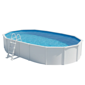 Gre Fidji 610 x 375 blanca - Piscina ovalada de acero -  Sin instalación