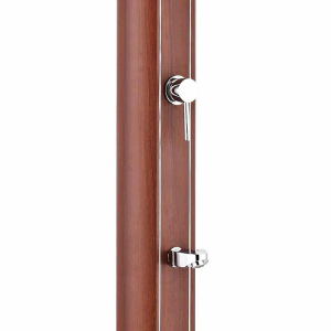 Ducha solar redonda aspecto madera 32 litros DSALR32W