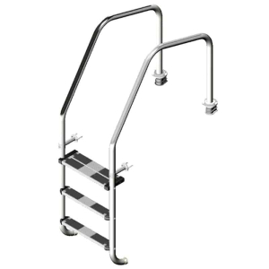 Escalera Modelo 1000 para rebosadero AstralPool 2 peldaños + peldaño de seguridad
