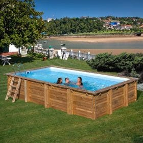 Piscina de madera Gre Sunbay Evora rectangular 620x420x133 Sin Instalación