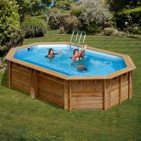 Piscina de madera Gre Sunbay Grenade 2 ovalada 436x336 Sin Instalación