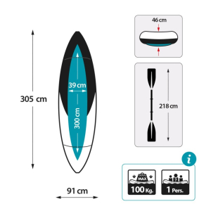 Kayak hinchable individual INTEX Excursion Pro