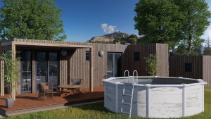 Gre Finlandia Ø300 imitación madera - Piscina redonda de acero