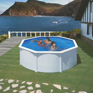 Gre Fidji Ø 350 blanca - Piscina redonda de acero