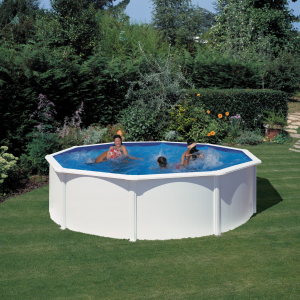 Gre Fidji Ø460 blanca - Piscina redonda de acero