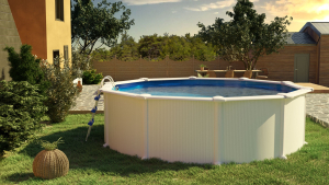 Gre Fidji Ø550 blanca - Piscina redonda de acero