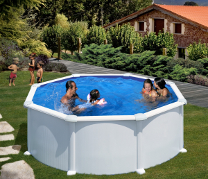 Gre Atlantis Ø350 blanca - Piscina redonda de acero