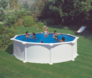 Gre Atlantis Ø460 blanca - Piscina redonda de acero