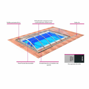 Cubiertas de Piscinas Albixon BOX - Klasik A - Silver Elox