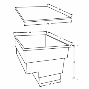 Local técnico vacío inyectado para piscina - Pequeño