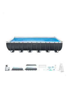 Piscina desmontable kit voleibol Ultra XTR Frame 7 metros + depuradora con clorador salino + kit limpieza rectangular