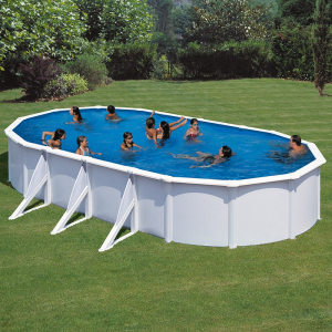 Piscina desmontable Gre Fidji ovalada acero chapa blanca 500 x 300 Sin instalación