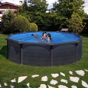 Piscina desmontable Gre Granada circular imitación grafito Ø 460 Sin instalación